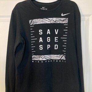 Nike Dri-Fit Savage Speed Men's Football T-Shirt - Black/White - Size L